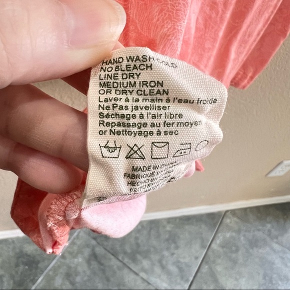 Saturday Sunday Anthropologie Peach Caspian Tunic Shirt Dress Sz L Boho Beachy - Picture 7 of 10